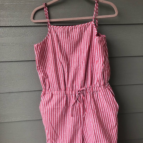 Red Striped Jumpsuit - Picture 1 of 4